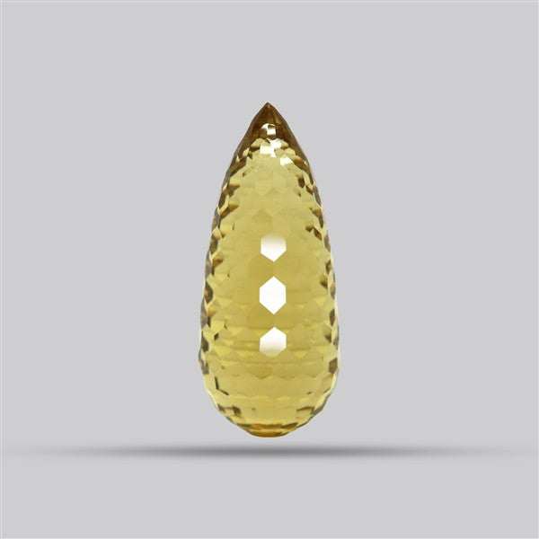 Champagne Quartz Briolette Cut Drop Fine Gemstone