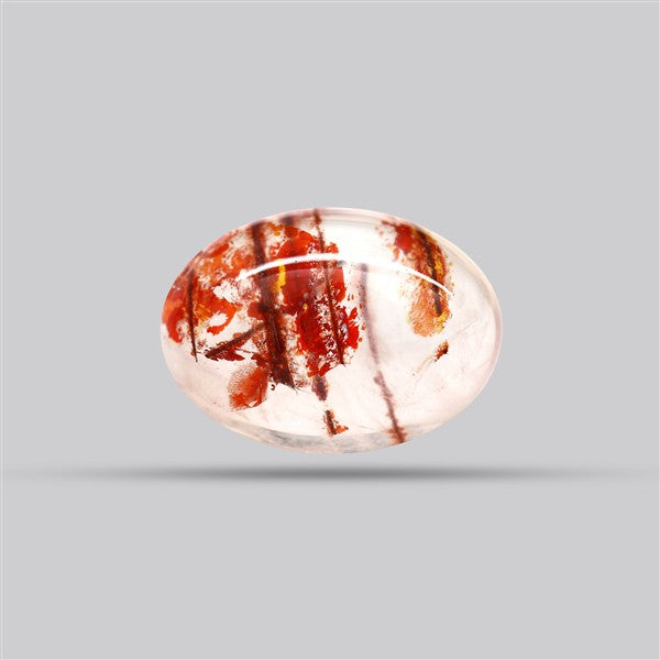 Iron Stained Quartz Fine Cabochon Rare Mineral