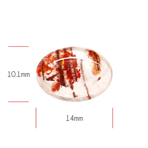 Iron Stained Quartz Fine Cabochon Rare Mineral