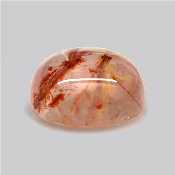 Iron Stained Quartz Fine Cabochon Rare Mineral