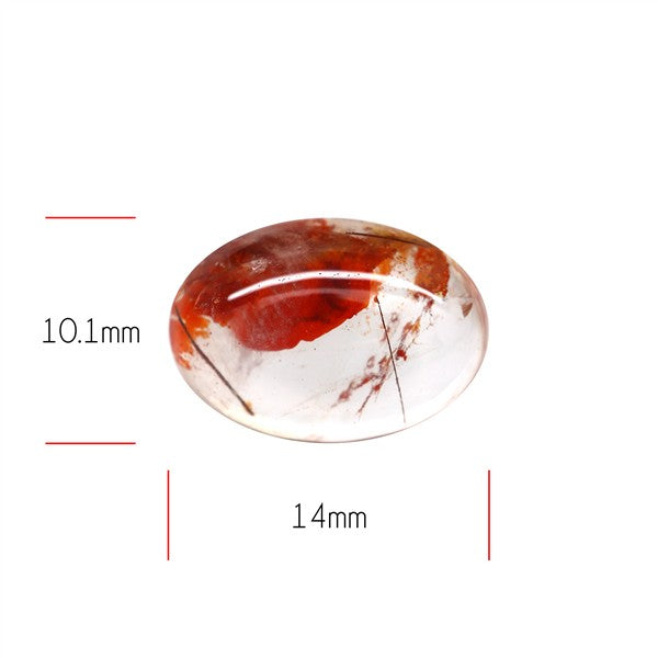 Iron Stained Quartz Fine Cabochon Rare Mineral