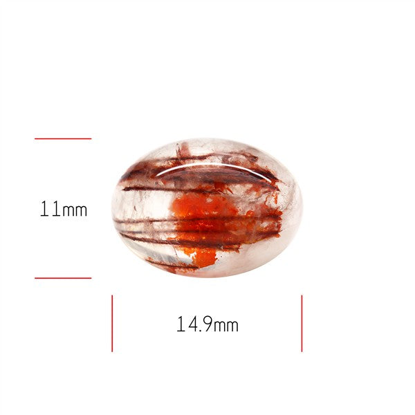 Iron Stained Quartz Fine Cabochon Rare Mineral