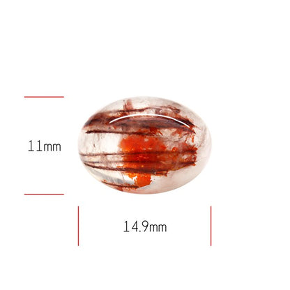 Iron Stained Quartz Fine Cabochon Rare Mineral