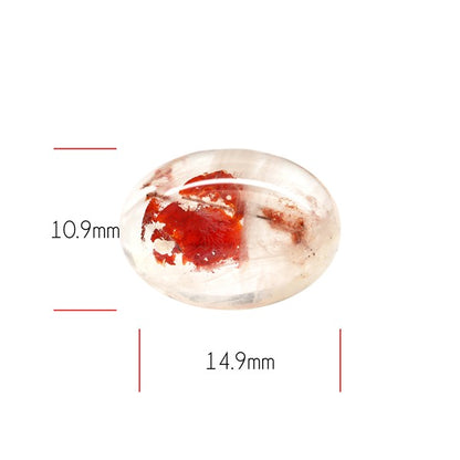 Iron Stained Quartz Fine Cabochon Rare Mineral
