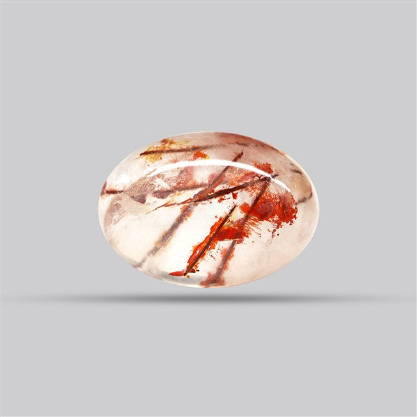 Iron Stained Quartz Fine Cabochon Rare Mineral