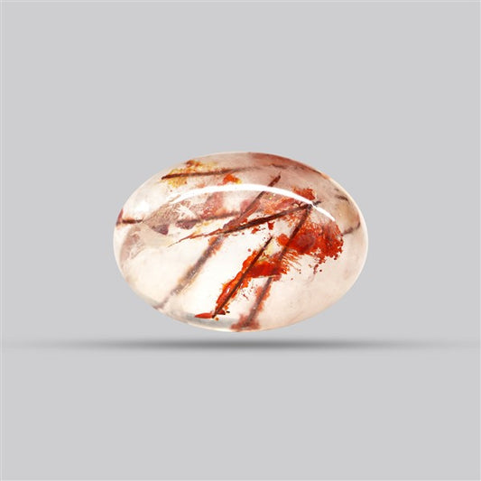 Iron Stained Quartz Fine Cabochon Rare Mineral
