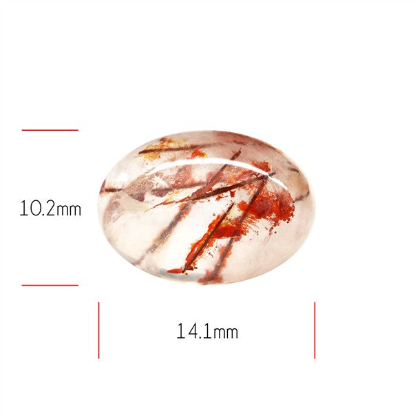 Iron Stained Quartz Fine Cabochon Rare Mineral
