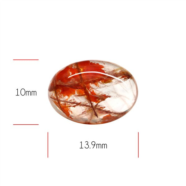 Iron Stained Quartz Fine Cabochon Rare Mineral