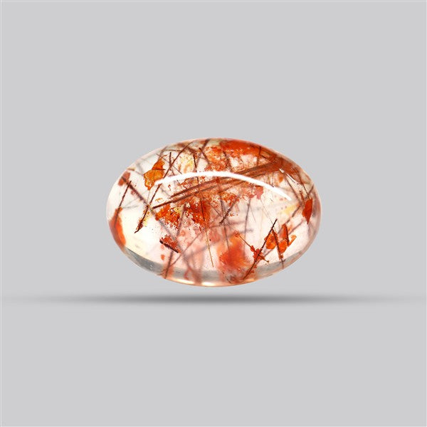 Iron Stained Quartz Fine Cabochon Rare Mineral