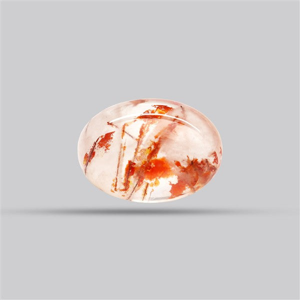 Iron Stained Quartz Fine Cabochon Rare Mineral