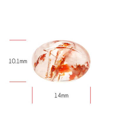 Iron Stained Quartz Fine Cabochon Rare Mineral