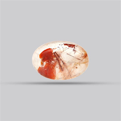 Iron Stained Quartz Fine Cabochon Rare Mineral