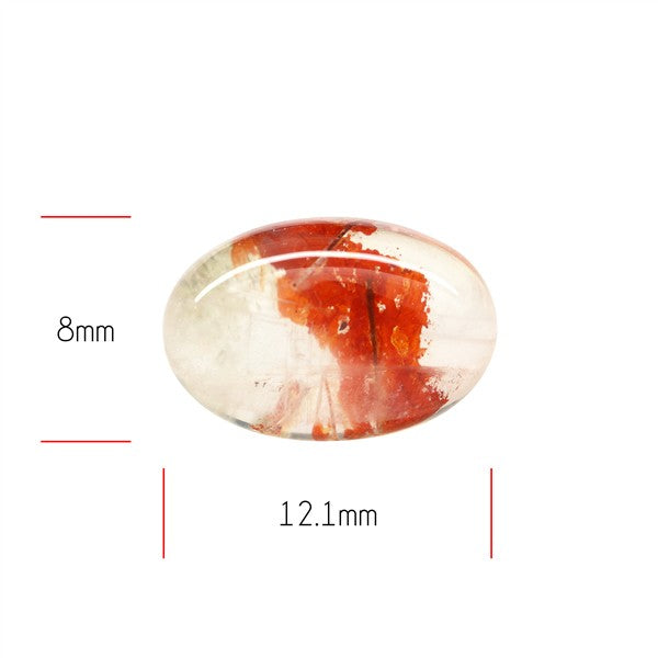 Iron Stained Quartz Fine Cabochon Rare Mineral