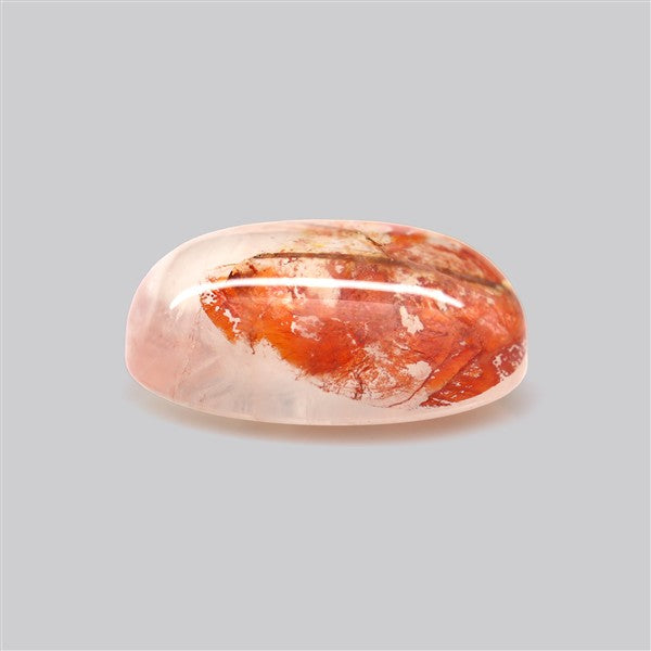 Iron Stained Quartz Fine Cabochon Rare Mineral