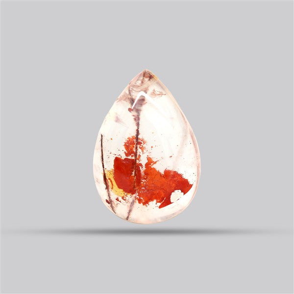Iron Stained Quartz Fine Cabochon Rare Mineral