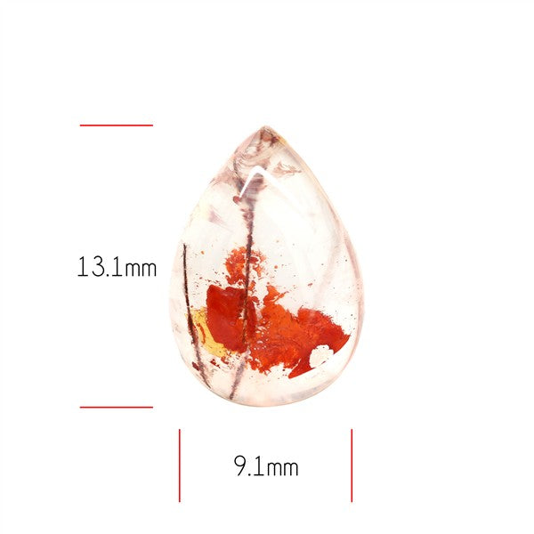 Iron Stained Quartz Fine Cabochon Rare Mineral