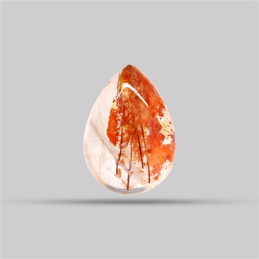 Iron Stained Quartz Fine Cabochon Rare Mineral