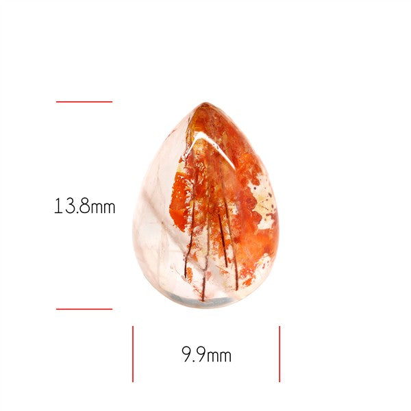 Iron Stained Quartz Fine Cabochon Rare Mineral