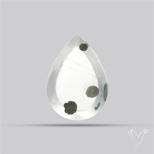 Rare Pyrite Included Quartz Cabochon
