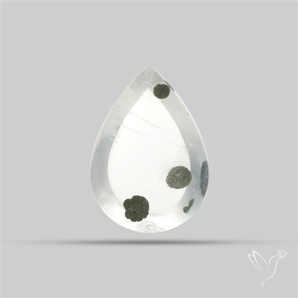 Rare Pyrite Included Quartz Cabochon
