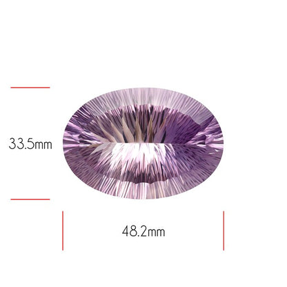 Rare Large Amethyst Millennium Cut Faceted Fine Gemstone