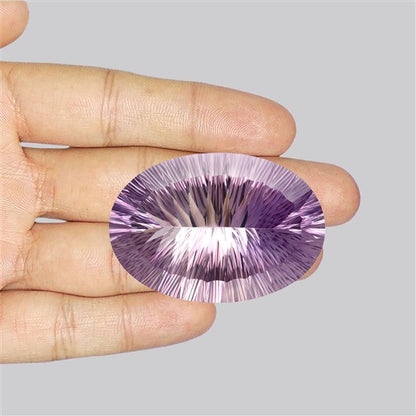 Rare Large Amethyst Millennium Cut Faceted Fine Gemstone