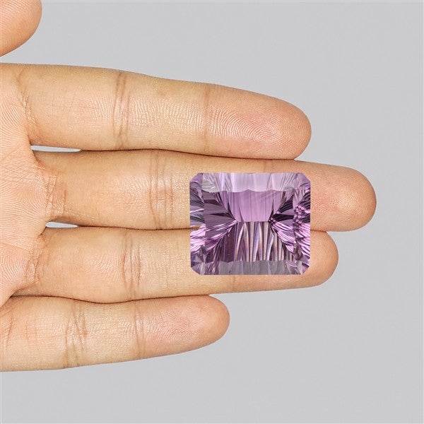 Amethyst Millennium Cut Faceted Fine Gemstone Concave Cut Amethyst