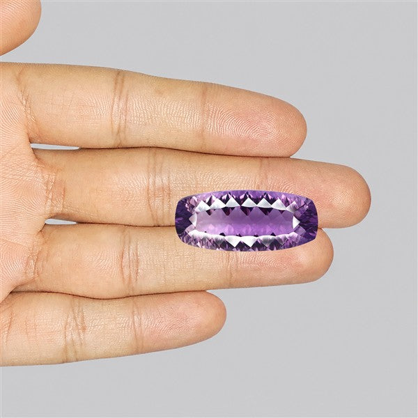 Amethyst Millennium Cut Faceted Fine Gemstone Concave Cut Amethyst