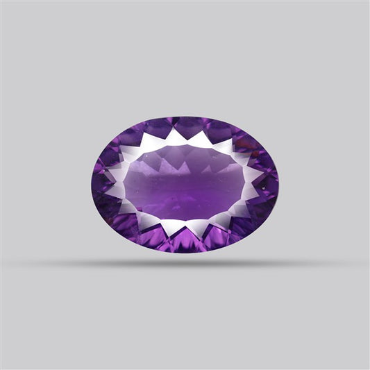 Amethyst Millennium Cut Faceted Fine Gemstone Concave Cut Amethyst