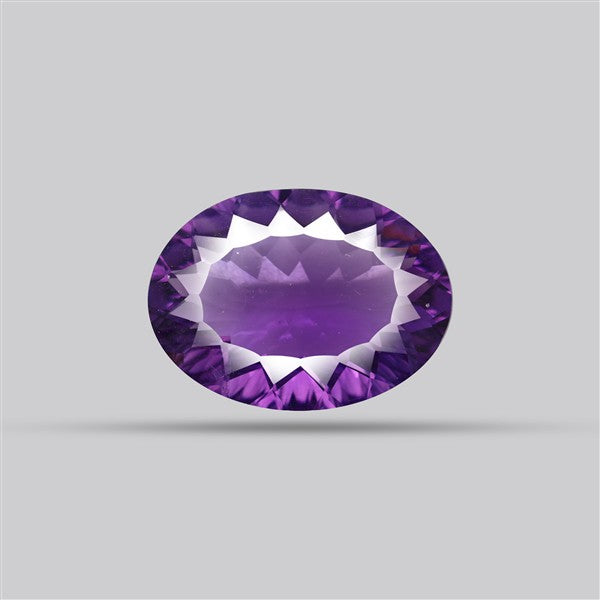 Amethyst Millennium Cut Faceted Fine Gemstone Concave Cut Amethyst