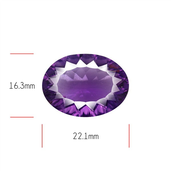 Amethyst Millennium Cut Faceted Fine Gemstone Concave Cut Amethyst