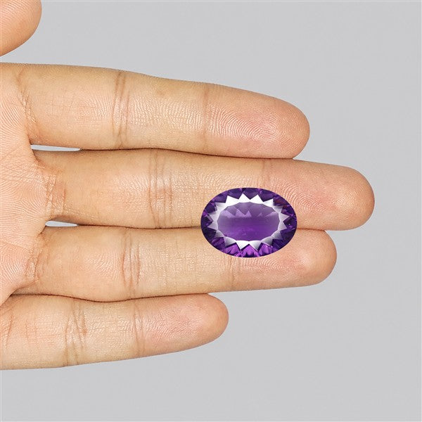 Amethyst Millennium Cut Faceted Fine Gemstone Concave Cut Amethyst