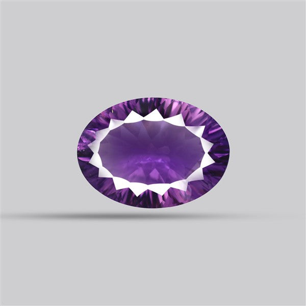 Amethyst Millennium Cut Faceted Fine Gemstone Concave Cut Amethyst