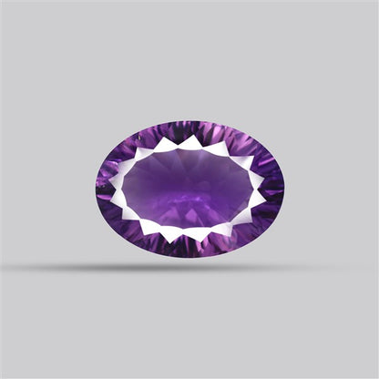 Amethyst Millennium Cut Faceted Fine Gemstone Concave Cut Amethyst