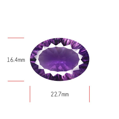 Amethyst Millennium Cut Faceted Fine Gemstone Concave Cut Amethyst