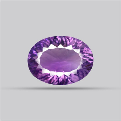 Amethyst Millennium Cut Faceted Fine Gemstone Concave Cut Amethyst