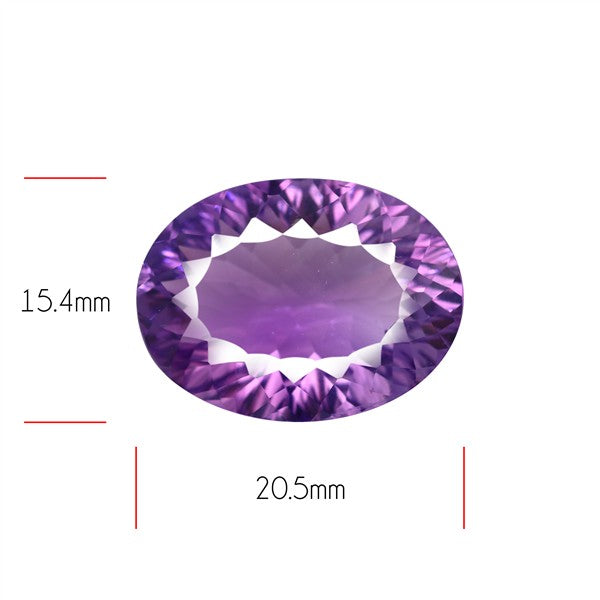 Amethyst Millennium Cut Faceted Fine Gemstone Concave Cut Amethyst