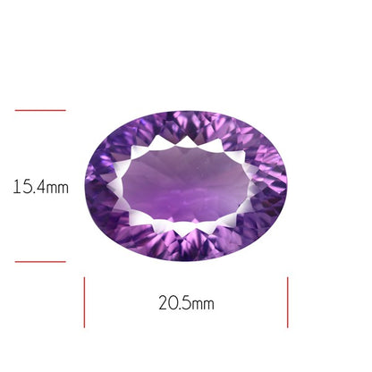 Amethyst Millennium Cut Faceted Fine Gemstone Concave Cut Amethyst