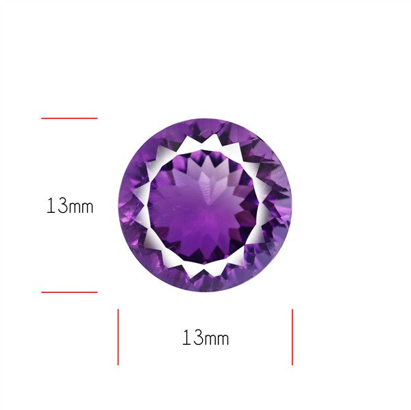 Amethyst Millennium Cut Faceted Fine Gemstone Concave Cut Amethyst