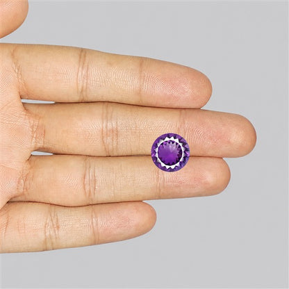 Amethyst Millennium Cut Faceted Fine Gemstone Concave Cut Amethyst