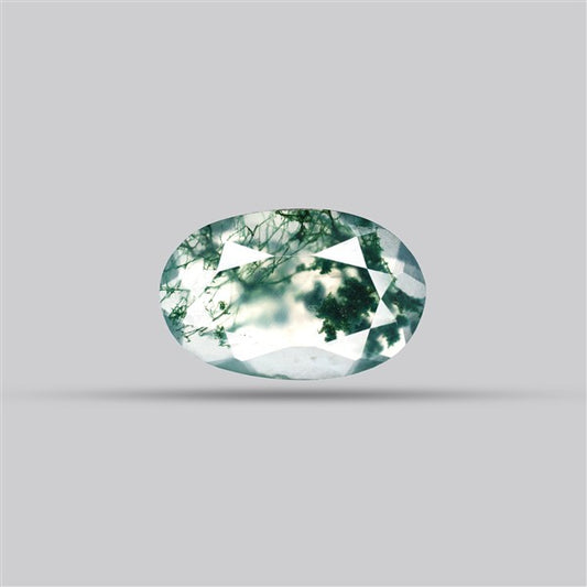 Faceted Moss Agate Fine Gemstone