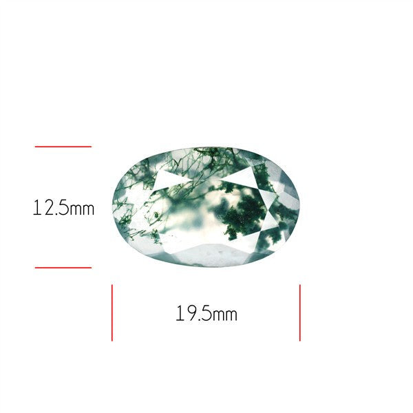 Faceted Moss Agate Fine Gemstone
