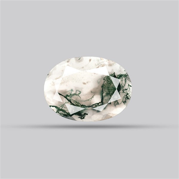 Faceted Moss Agate Fine Gemstone