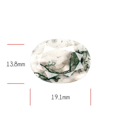 Faceted Moss Agate Fine Gemstone
