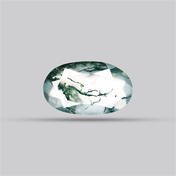 Faceted Moss Agate Fine Gemstone