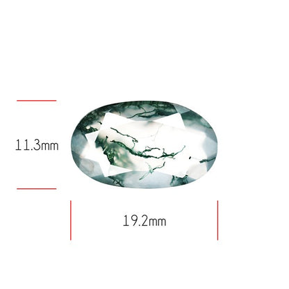 Faceted Moss Agate Fine Gemstone