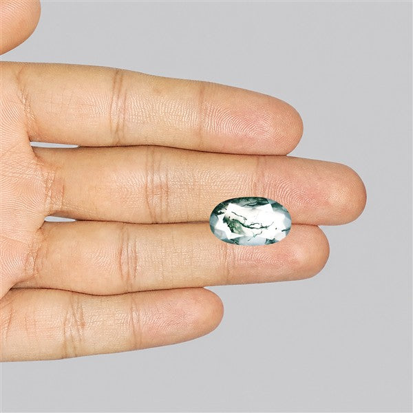 Faceted Moss Agate Fine Gemstone