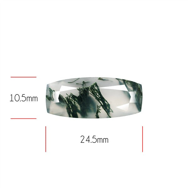 Faceted Moss Agate Fine Gemstone