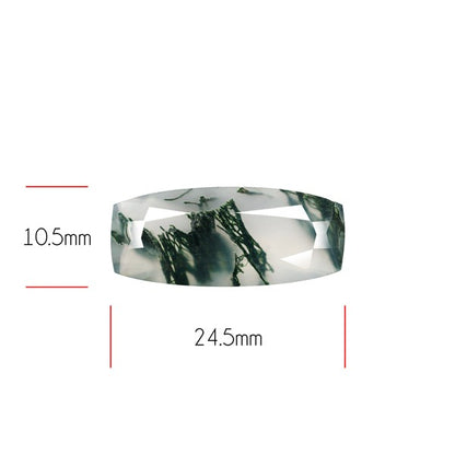 Faceted Moss Agate Fine Gemstone