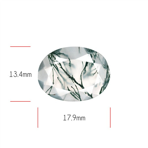 Faceted Moss Agate Fine Gemstone